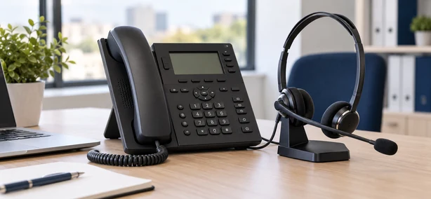 Vaste telefoon met headset