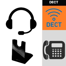 Draadloze DECT headset  voor vaste telefoon