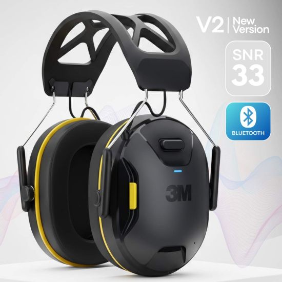 Casque antibruit 3M Worktunes Connect Bluetooth V2 - Réduction 33 dB SNR - Réf 90570E-1