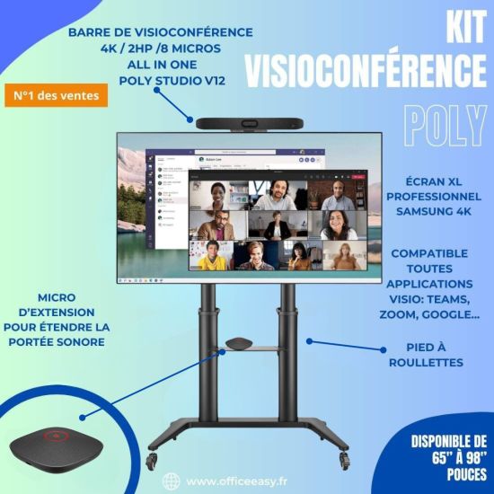 kit visio poly grande salle