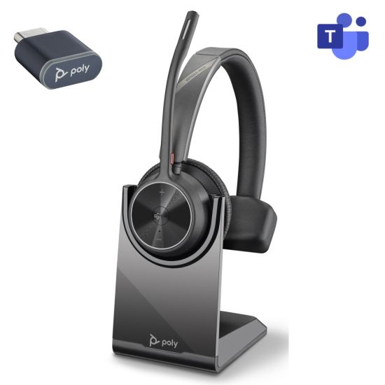 Draadloze Bluetooth microheadset 4310 MS Teams USB-C en oplaadbasis