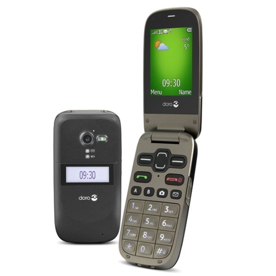 Doro PhoneEasy 622 : Téléphone mobile à clapet, avec prévisions  météorologiques et gestion à distance