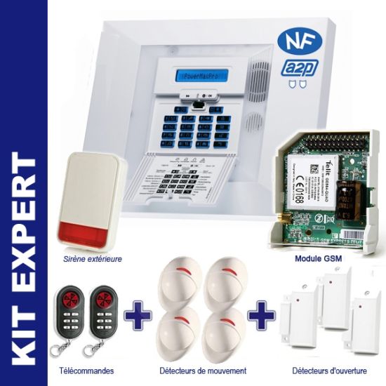 Kit Alarme EXPERT – Système d'alarme sans fil pour garages,box