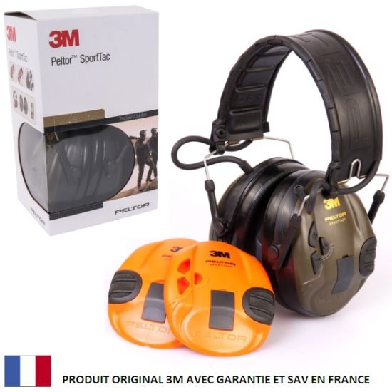 Sporttac casque peltor anti bruit actif spécial chasse snr 26db noir - La  Poste
