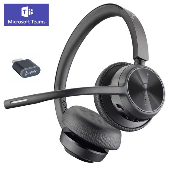 Micro casque Bluetooth avec dongle USB-C certifié Teams 4320 Poly