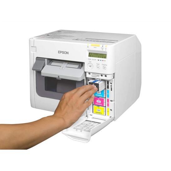 Epson ColorWorks C3500 - Imprimante jet d'encre pour étiquettes couleur - C31CD54012CD - avec cartouche couleur - encre pigmentaire