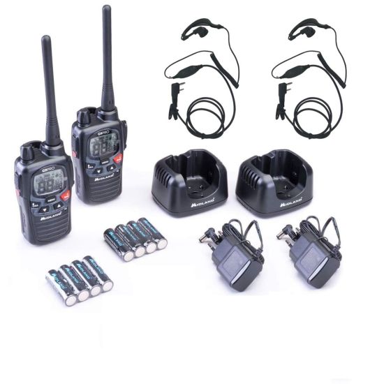 Pack de 2 Midland G9 Pro + 2 Oreillettes, Talkie walkie PMR446, C1385