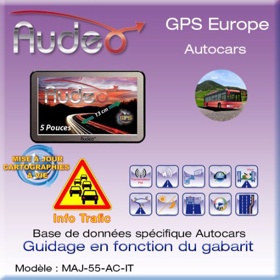 GPS autocar AUDEO MAJ-55-AC-IT