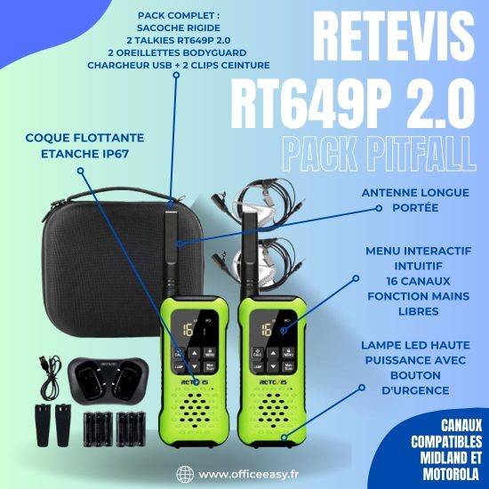 Retevis RT649P 2.0 PITFALL - mallette talkie walkie