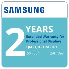 extension de garantie Samsung 2 ans - écrans pro QM, QH, Om, OH en 50-55 pouces