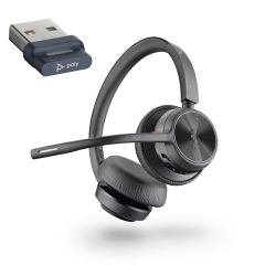Micro casque poly voyageur 4320 compatible Microsoft Teams avec dongle USB A