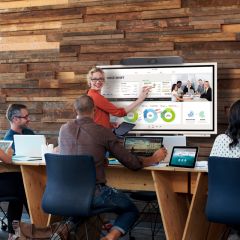 Pack de visioconférence avec tableau blanc interactif pour salle moyenne