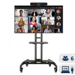 Logitech Videoconferentiekit + Samsung Scherm - Verrijdbare Standaard
