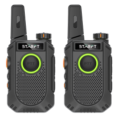 Talkies-Walkies PMR446 16 Canaux - Rechargeables USB, Portée 1-3 Km, Fonction VOX - Avec Oreillettes Et Chargeur - Pour Randonnée, Événements, Sécurité (Lot De 2, Noir)
