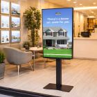 support pour écran vitrine