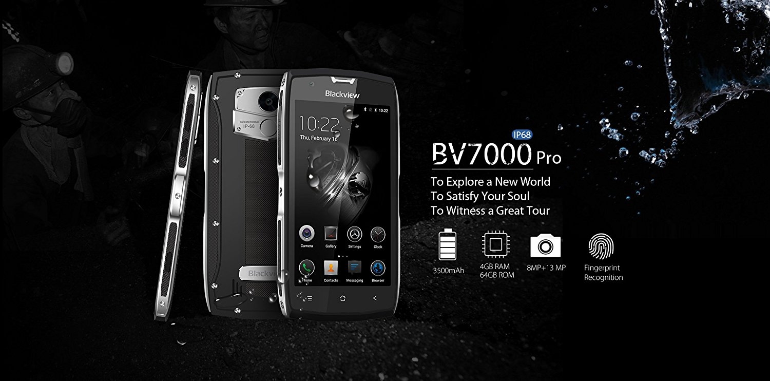 smartphone incassable blackview bv7000 pro