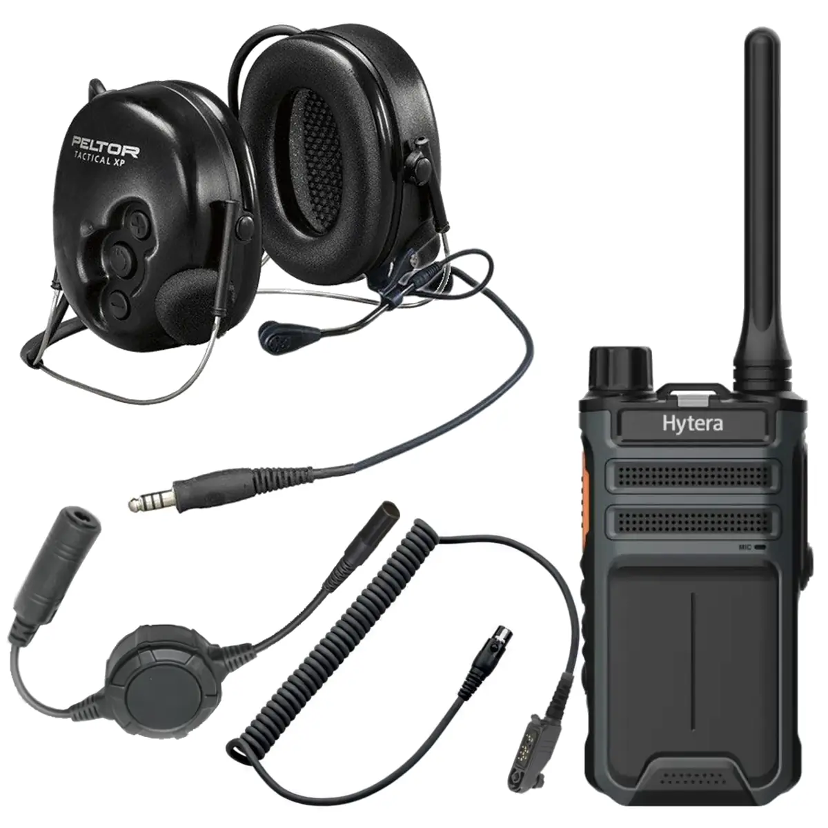 Kit casque antibruit et talkie-walkie sans licence PMR446 - Tactical XP