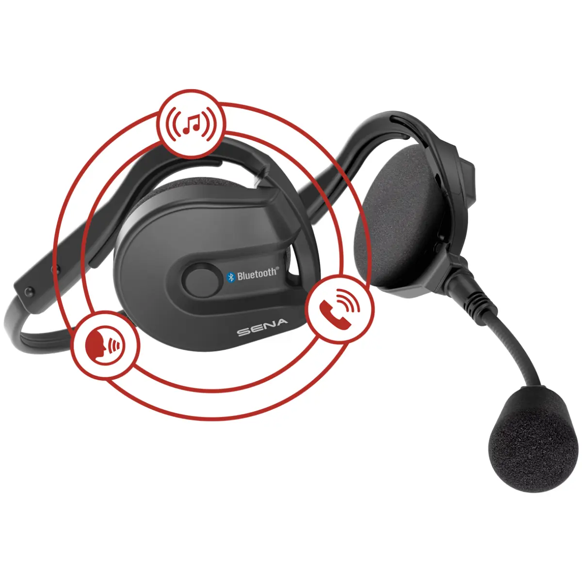 Sena  Boom uitvouwen - Headset  Bluetooth nekband - Intercom