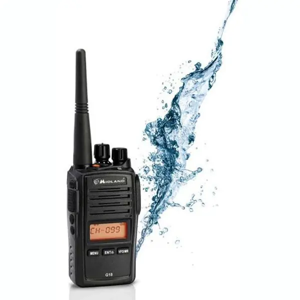 Pak van 4 Midland G18 - professionele zenderradio zonder licentie PMR446, waterdicht portofoon