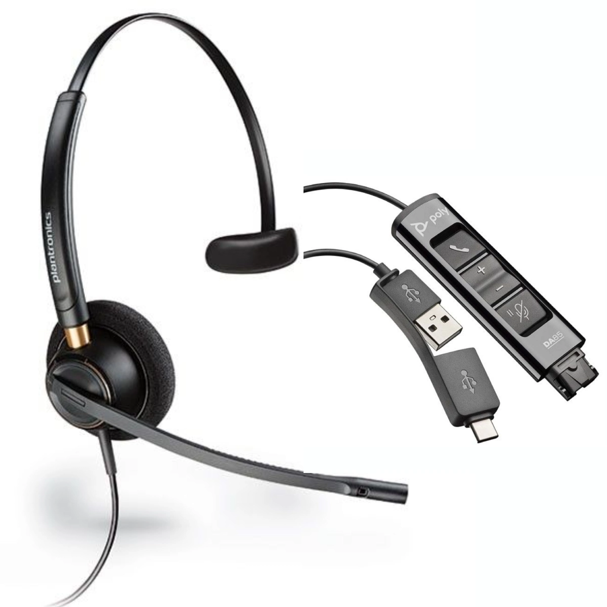 poly da85-m headset