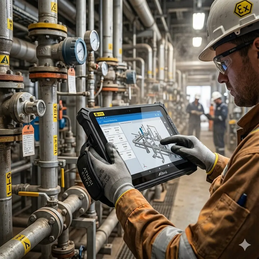 Tablette durcie Athesi E10T AT – vue de face