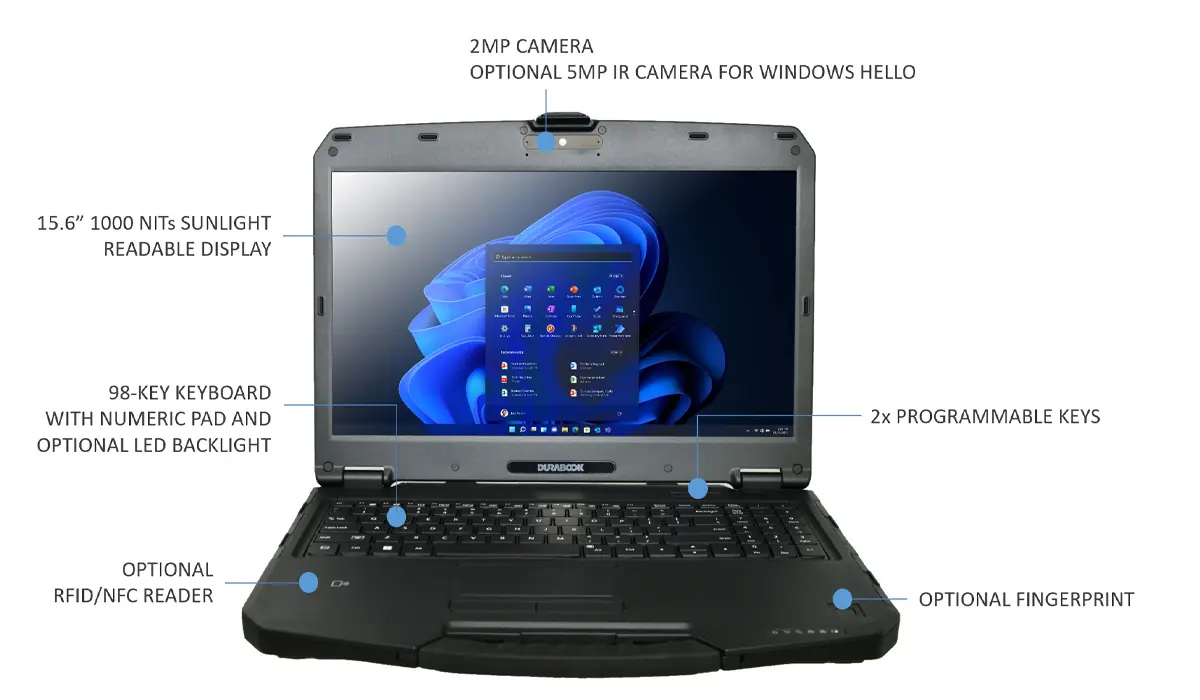 PC semi-robuuste laptop Durabook