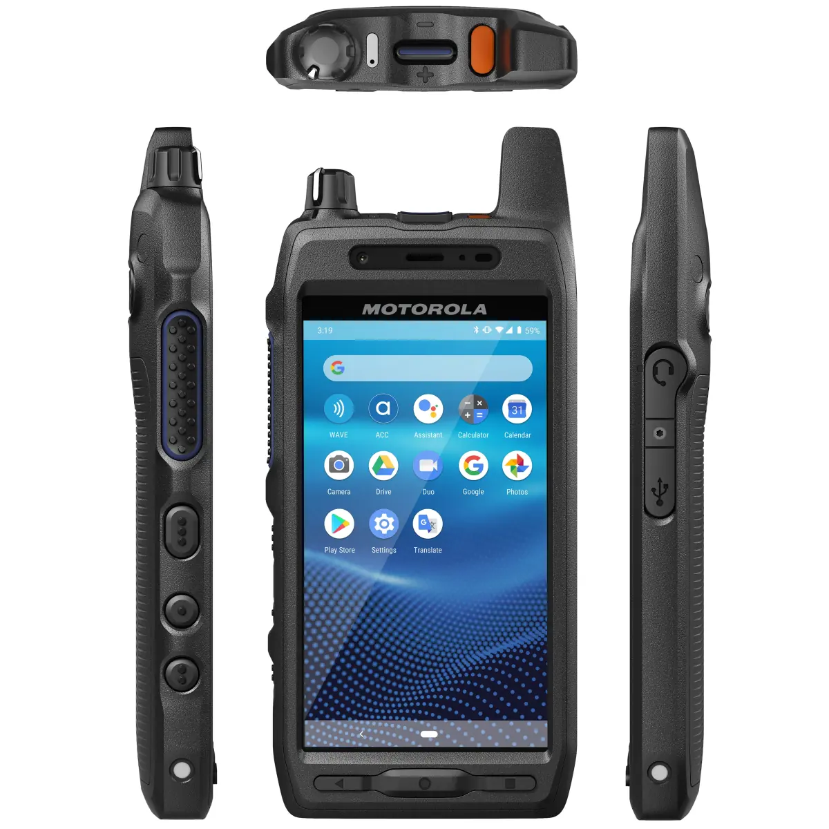 Motorola Evolve LTE - Talkie-walkie sans licence 4G LTE et Wi-Fi - HK2157A - Ultra fin et Ultra résistant