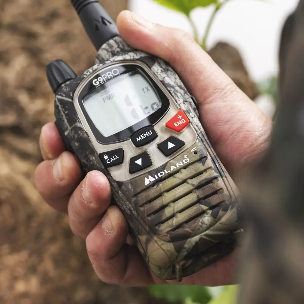 Midland G9 Pro Camouflage + 1 Oreillette Confort - Talkie walkie battue
