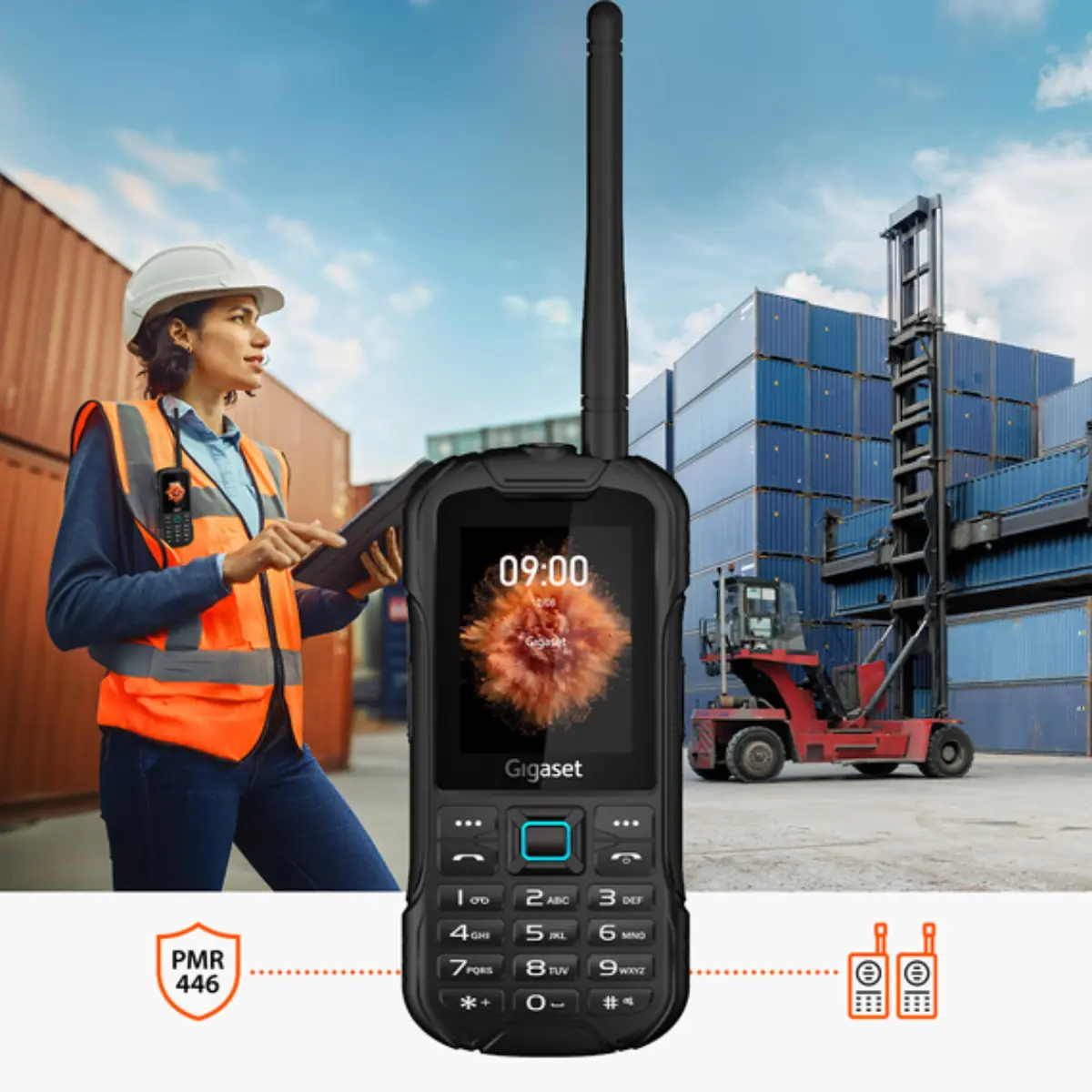 Gigaset GLX8 Active, Portofoon Rugged PMR446 en 4G-telefoonfunctie
