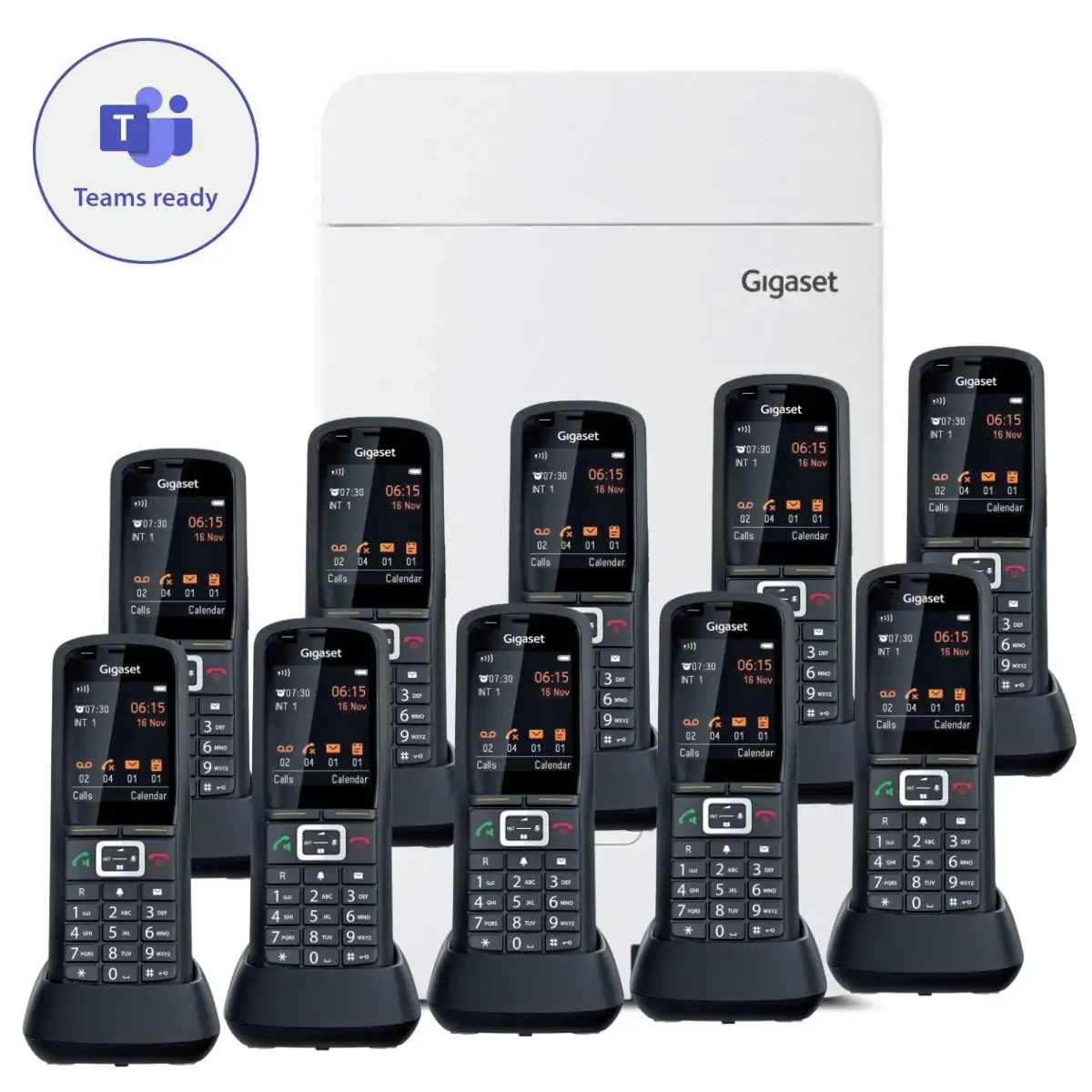 Telefoonpakket Gigaset N870-terminal + 10 R700H Pro-handsets