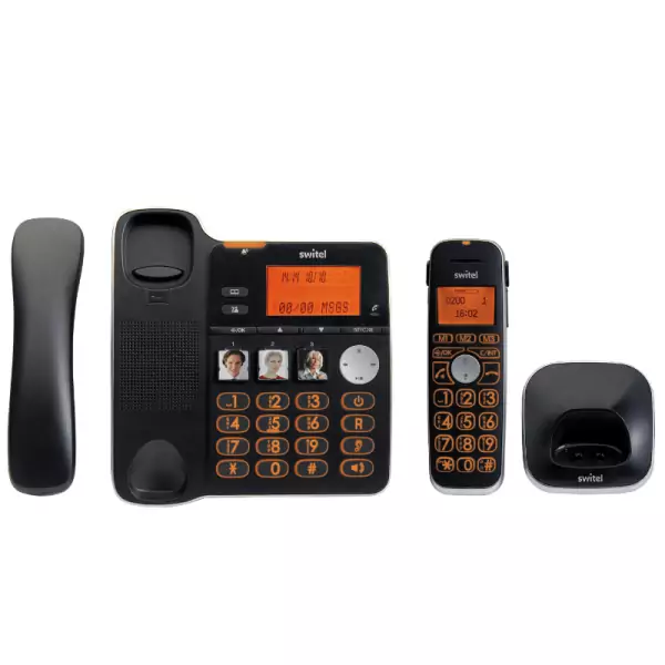 SWITEL D200 téléphone sans-fil et base 